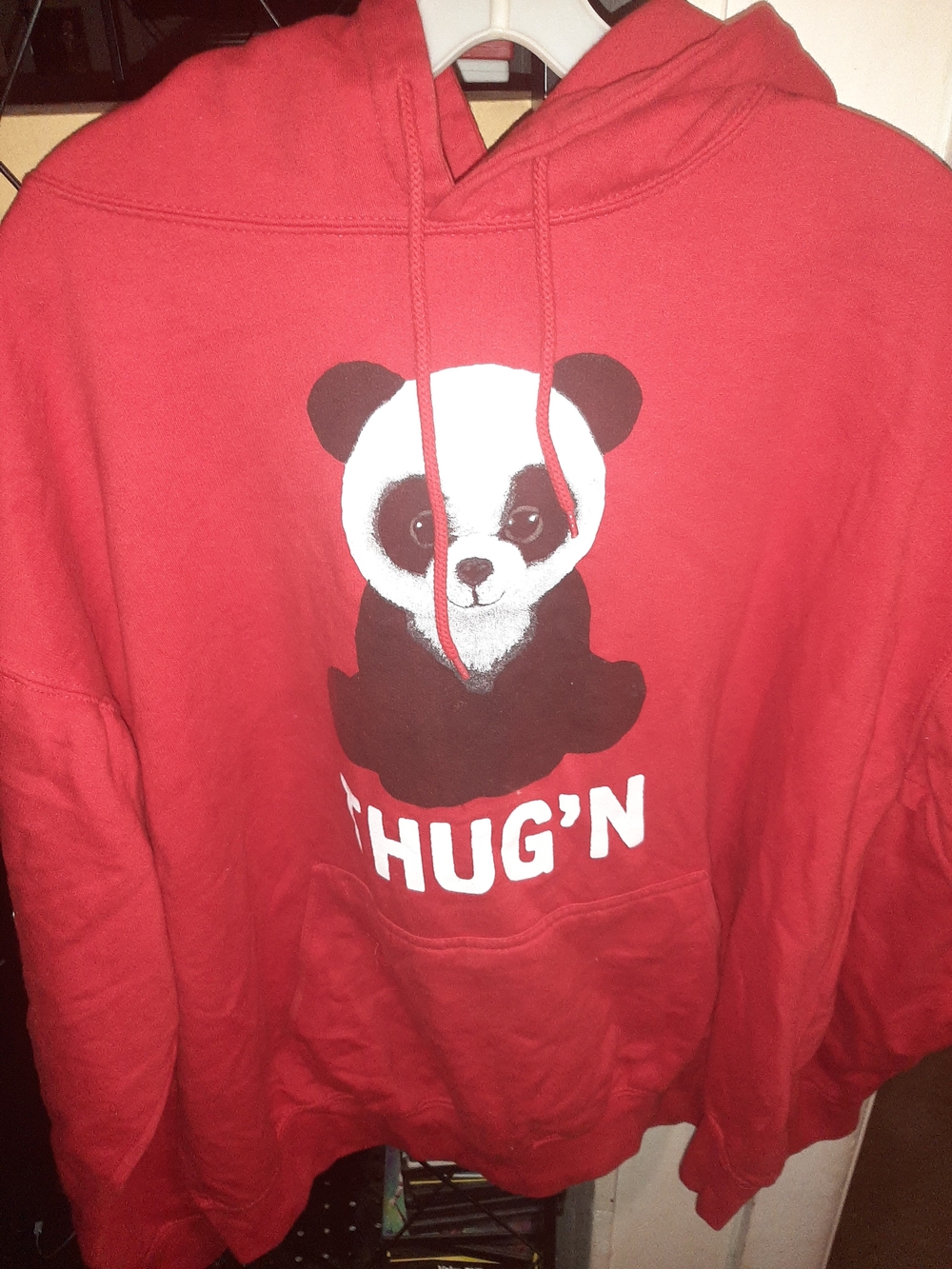 Red Panda Graphic Hoodie - "THUG'N"